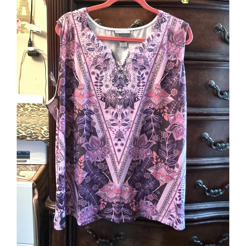 3X Virtual Violet Top & Earrings